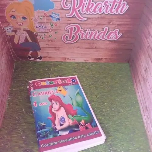 Mini Livro Colorir Ariel