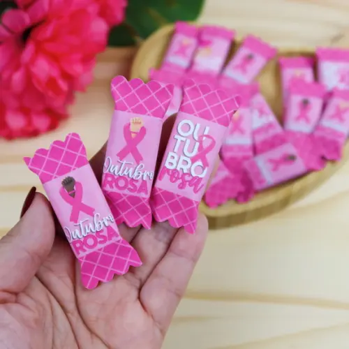 Bala Personalizada Outubro Rosa