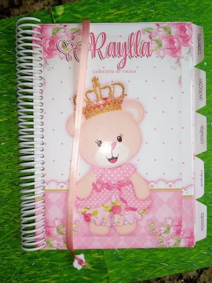 Caderneta de Vacinação Ursinha Princesa