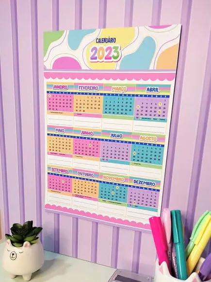 Calendário Geladeira 2023