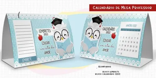 Calendário Mesa Dia dos Professores 2023