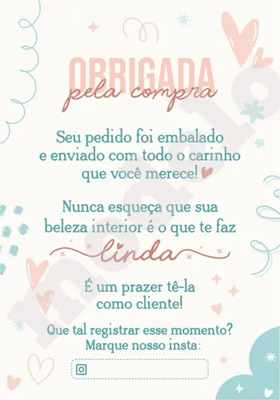 Cartão Agradecimento ao Cliente
