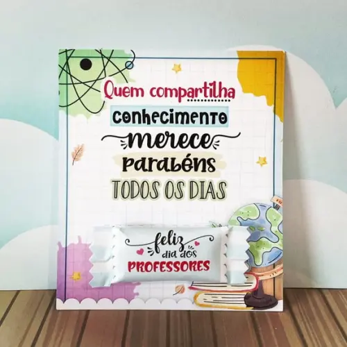Cartão com Bala Dia dos Professores