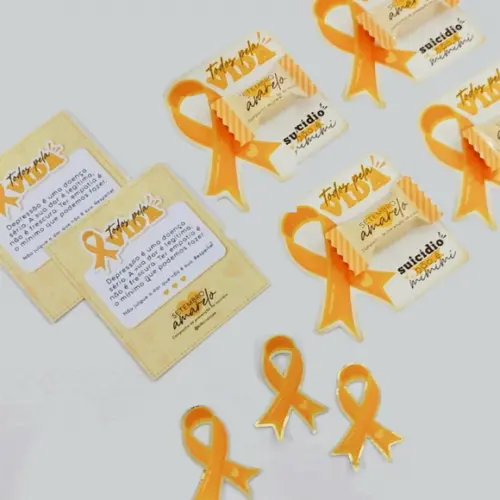 Cartão Com Bala Setembro Amarelo