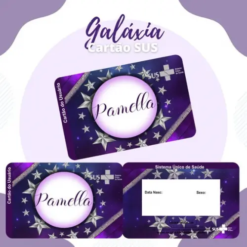 CARTÃO DO SUS PERSONALIZADO GALAXIA