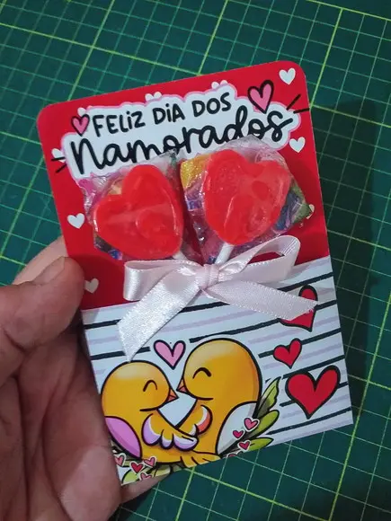 Cartão Porta Lápis Dia dos Namorados
