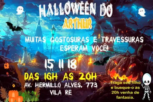 Convite Digital Halloween