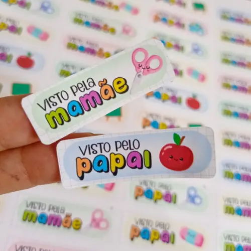 Etiquetas Escolar Visto pela Mamãe