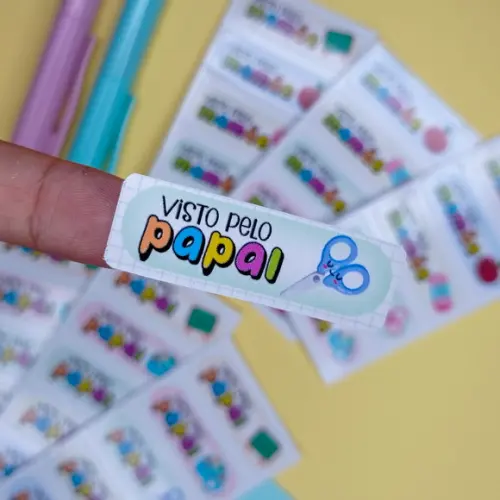 Etiquetas Escolar Visto pela Mamãe