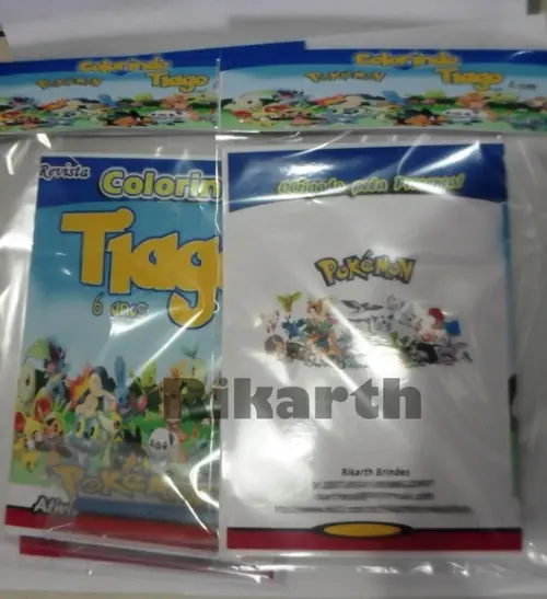 Kit Colorir Pokemon com 2 Giz Cera
