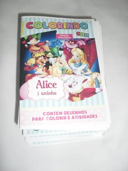 Livro Colorir Alice País Maravilhas