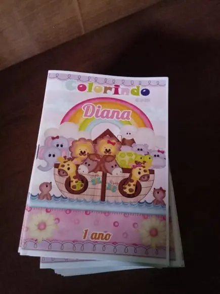 Livro Colorir Arca de Noé Menina