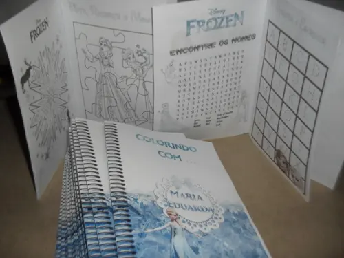 Livro Colorir Frozen Com Caixa Giz