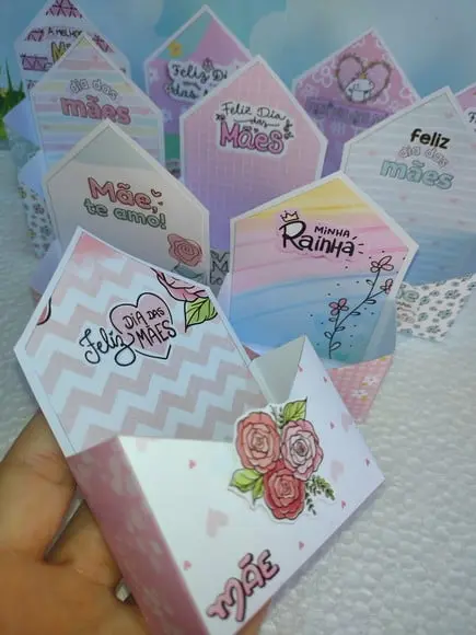 Mini Caixa Envelope Dia das Mães