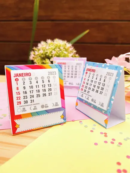 Mini Calendário Mesa 2024 7x7