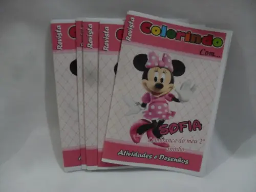 Revista Colorir Minie Rosa