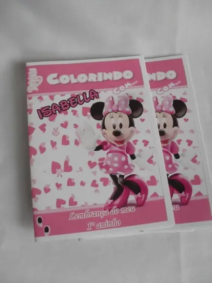 Revista Colorir Minie Rosa