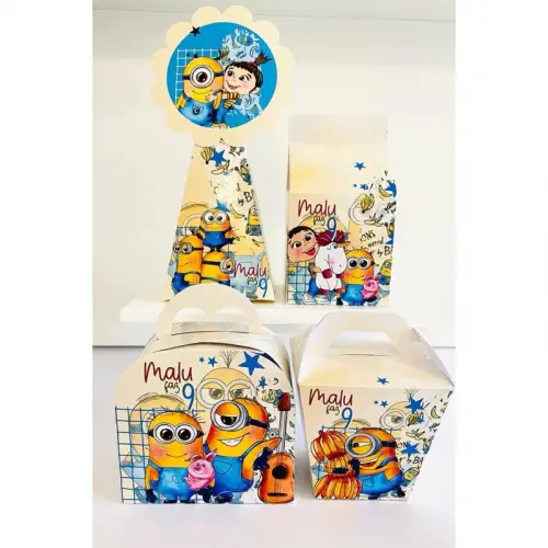 PEGUE E MONTE Kit Personalizado Minions  Lembrancinhas para Festas