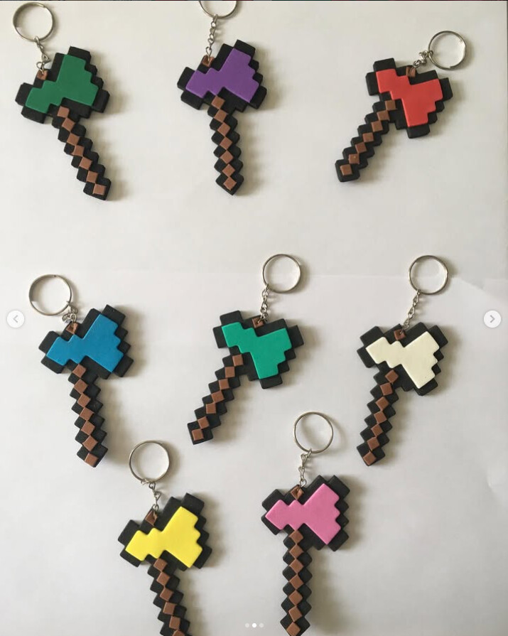 Mini Chaveiro Machado Minecraft