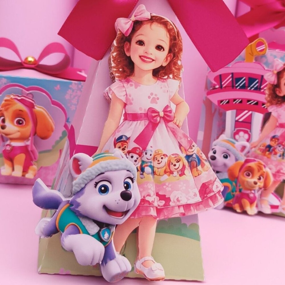 Kit Festa Patrulha Canina Skye (15 Peças)|Linha Topázio | Lembr