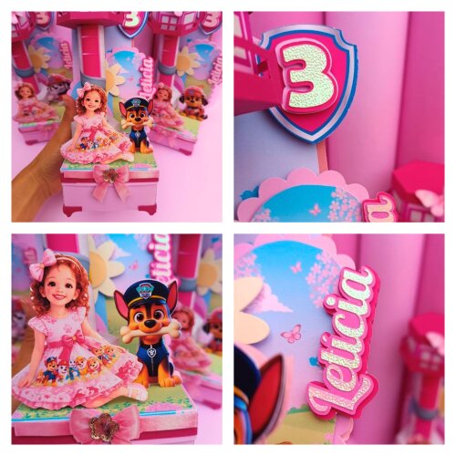 Kit Festa Patrulha Canina Skye (15 Peças)|Linha Safira | Lembran