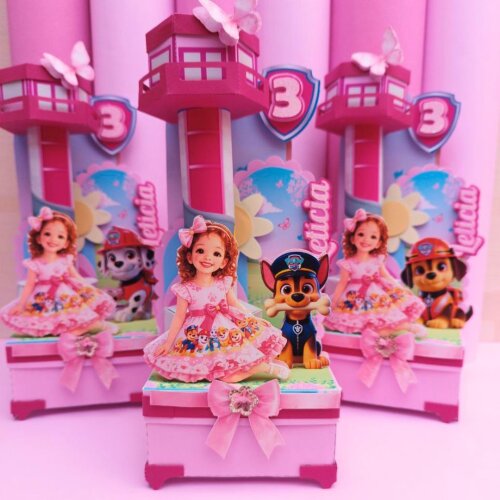 Kit Festa Patrulha Canina Skye (30 Peças)|Linha Safira | Lembrancinhas Personalizadas| Premium - Cópia