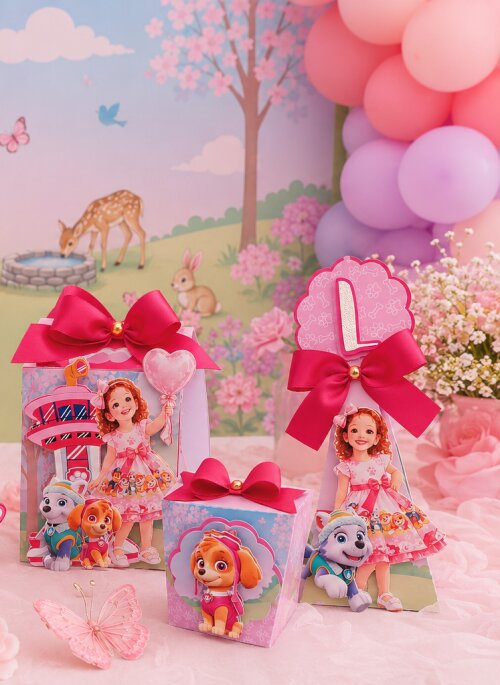 Kit Festa Patrulha Canina Skye (12 Peças)|Linha Topázio | Lembr