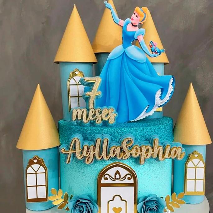 Arquivo Corte Topo Bolo Cinderela