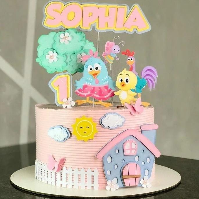 Arquivo Corte Topo Bolo Galinha Pintadinha
