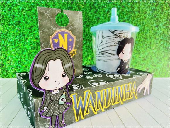 Arquivo Corte Caixa Base Copo Wandinha