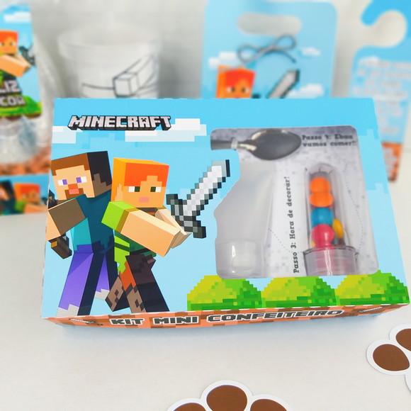 ARQUIVO CORTE CAIXA CONFEITEIRO MINECRAFT