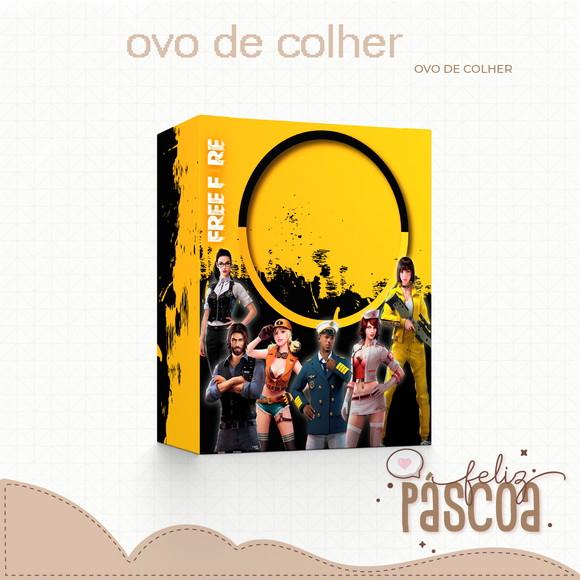 ARQUIVO CORTE CAIXA OVO DE COLHER FREE FIRE