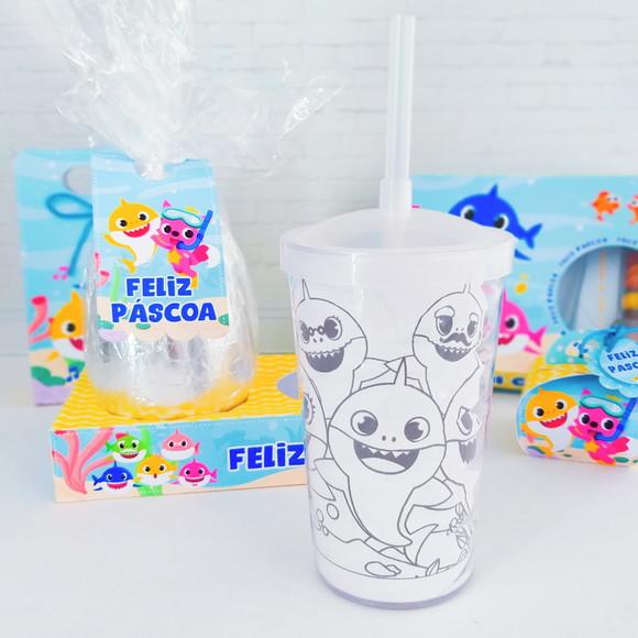 ARQUIVO CORTE CAIXA OVO KIT PINTURA BABY SHARK