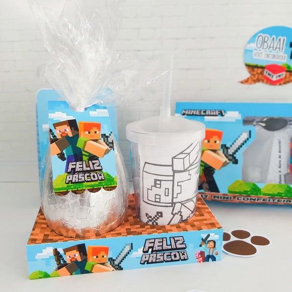 ARQUIVO CORTE CAIXA OVO KIT PINTURA MINECRAFT