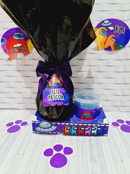 ARQUIVO CORTE CAIXA OVO KIT SLIME AMONG US