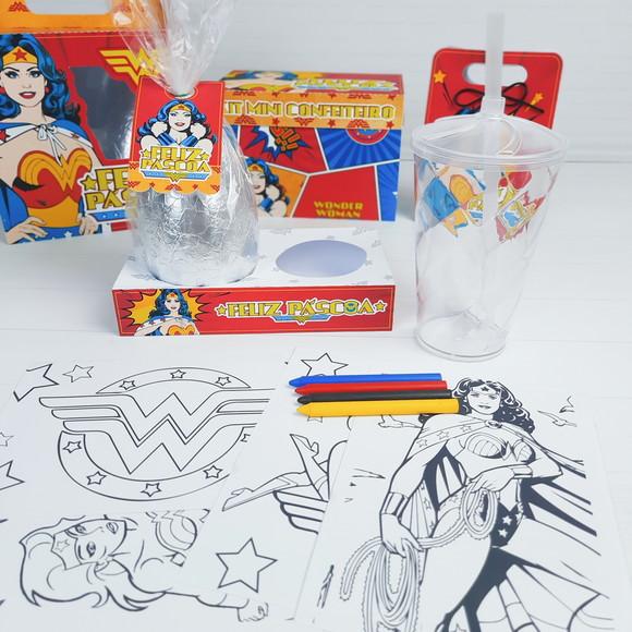 ARQUIVO CORTE CAIXA OVO KIT PINTURA MULHER MARAVILHA