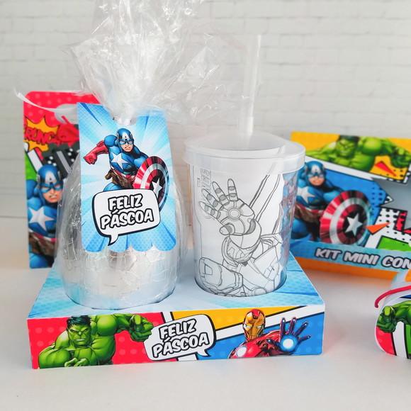 ARQUIVO CORTE CAIXA OVO KIT PINTURA VINGADORES