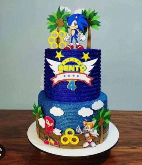 Arquivo Corte Topo de Bolo Sonic