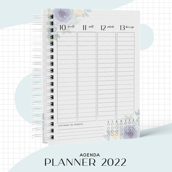 Arquivo Digital Agenda Floral Azul 2022