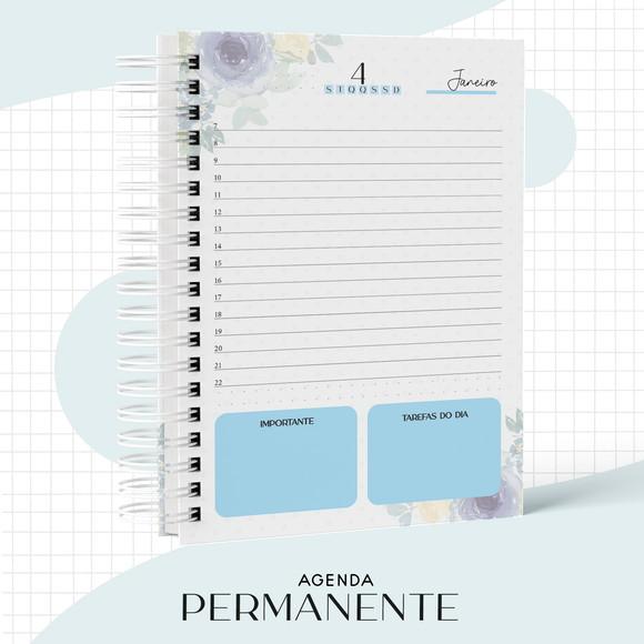 Arquivo Digital Agenda Floral Azul 2022