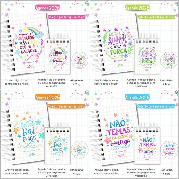 Arquivo Digital Agenda Lettering Versículos 2026