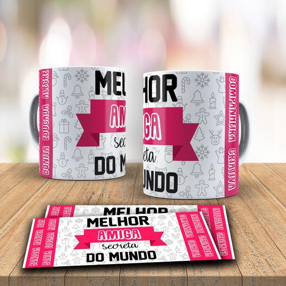 Arquivo Digital Arte Caneca Amigo Secreto