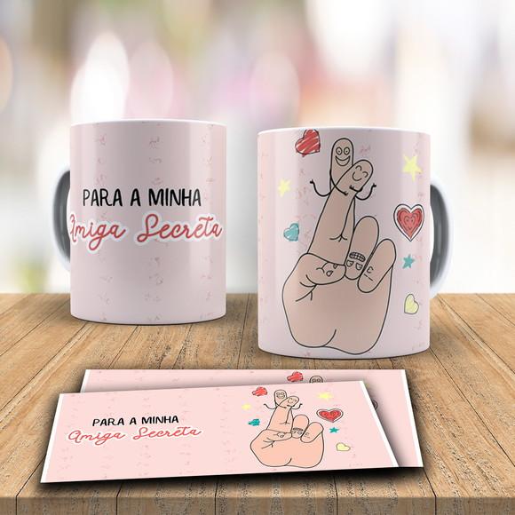 Arquivo Digital Arte Caneca Amigo Secreto