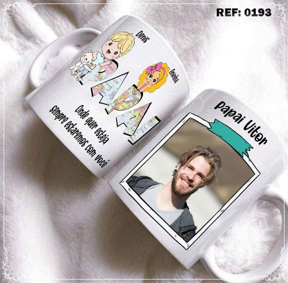 Arquivo Digital Arte Caneca e Camiseta Dia dos Pais