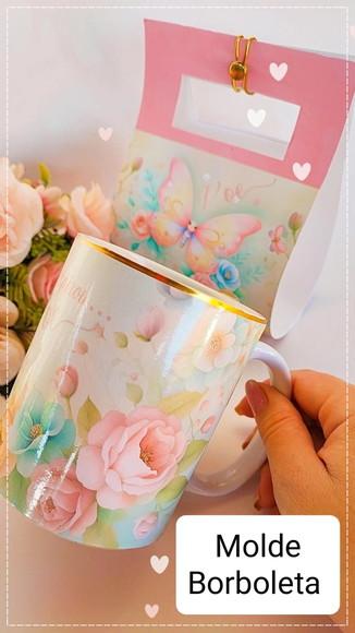 Arquivo Digital Arte Caneca Sacolinha Dia das Mães