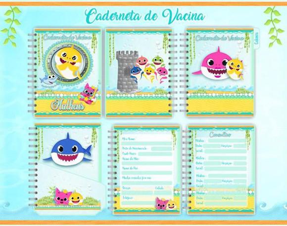 ARQUIVO DIGITAL CADERNETA VACINA BEBE BABY SHARK