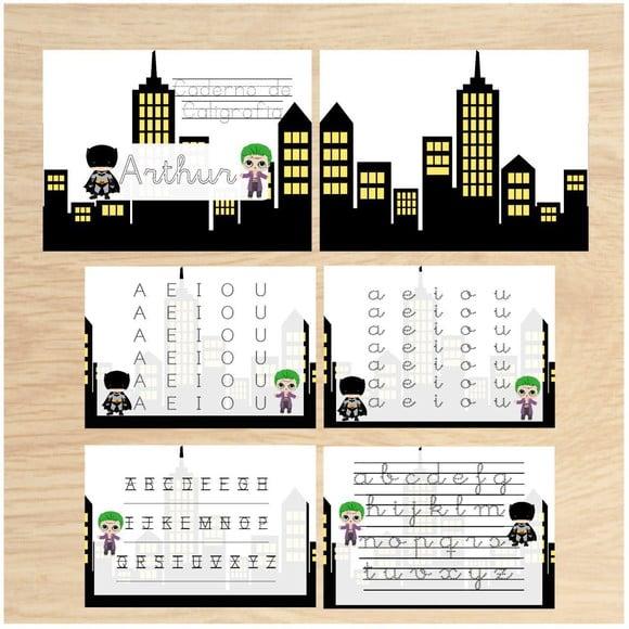 Arquivo Digital Caderno Caligrafia Batman