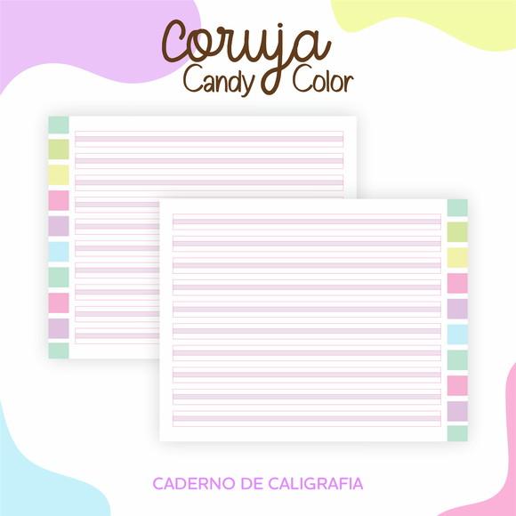 Arquivo Digital Caderno Coruja Candy Color