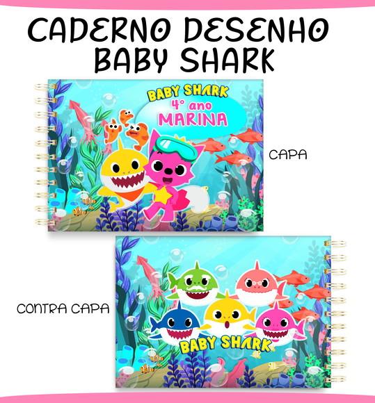 Arquivo Digital Caderno Desenho Baby Shark