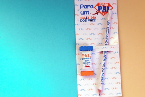Arquivo Digital Cartão Lápis Dia dos Pais
